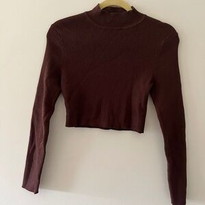 Brown Cropped Turtleneck!